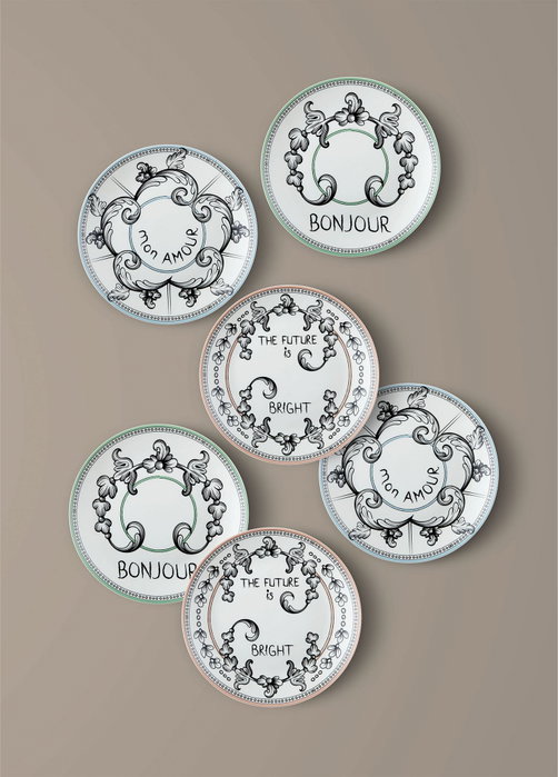 Hermia DNR0055 Platos de postre multicolor (6 piezas)